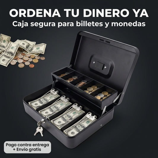 CashGuard Pro™ Cajón Monedero Metálico con Cerradura