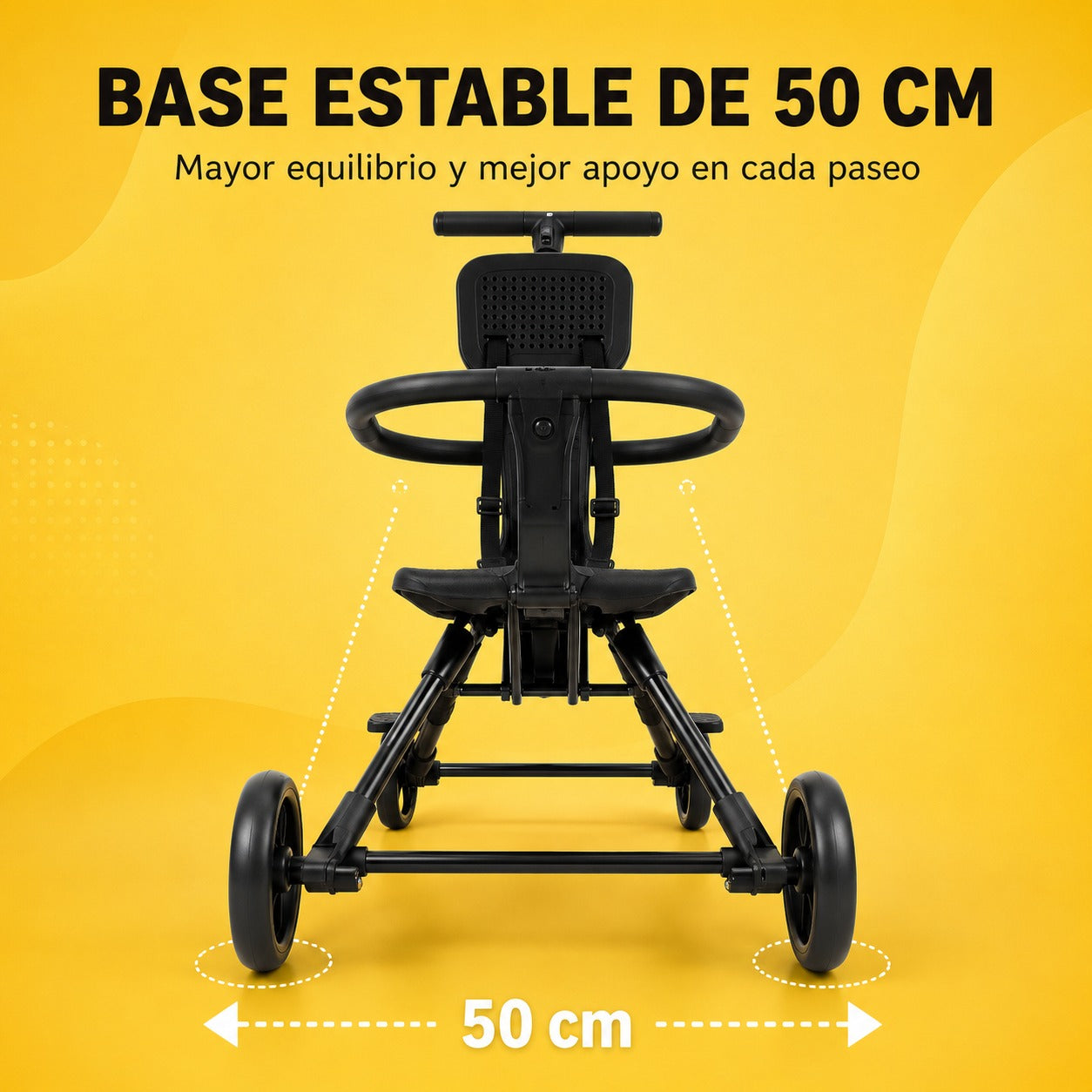 Coche Plegable 3 en 1 - Paseos más cómodos para tu bebé y más prácticos para ti
