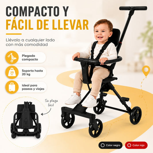 Coche Plegable 3 en 1 - Paseos más cómodos para tu bebé y más prácticos para ti