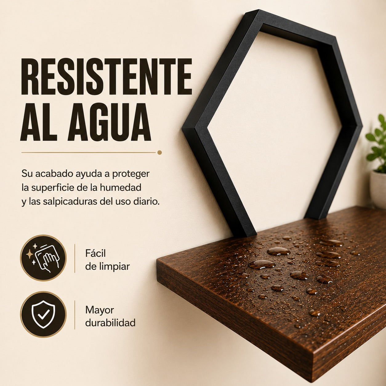 Organiza y Decora sin Ocupar Espacio - Set x2 Repisas Geométricas
