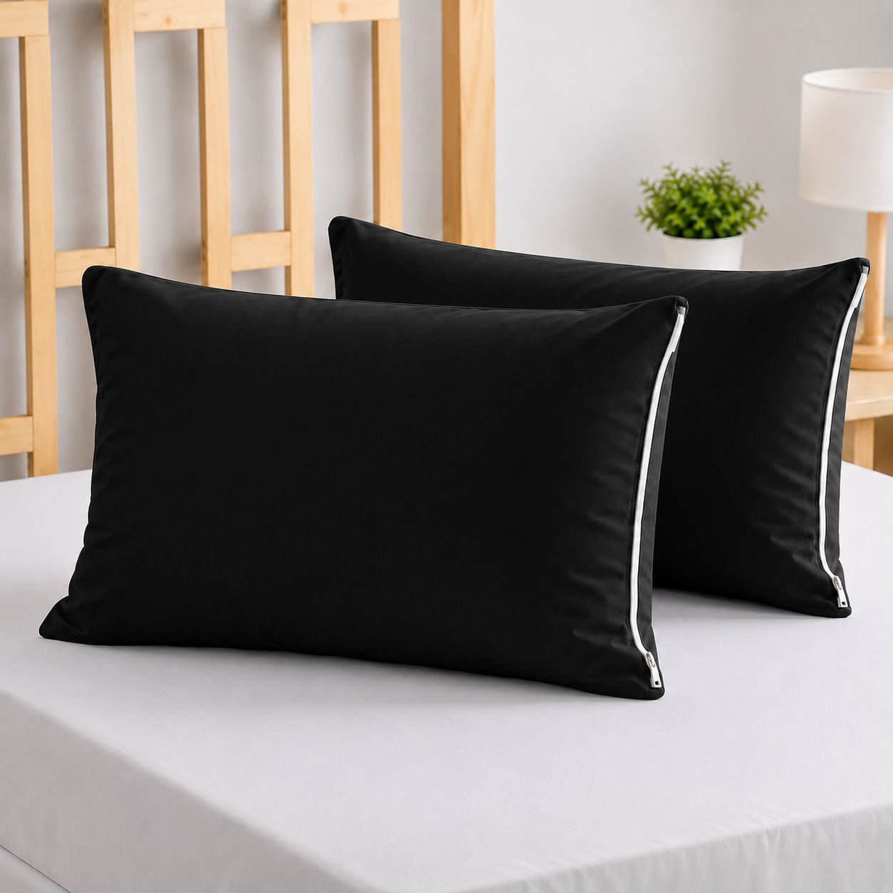 Protectores de Almohada Antifluido con Cremallera | Set x2