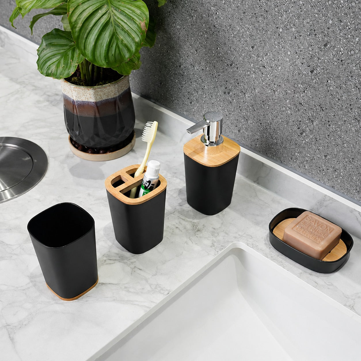 Set de Accesorios para Baño de 6 Piezas – Orden y Estilo en un Solo Diseño