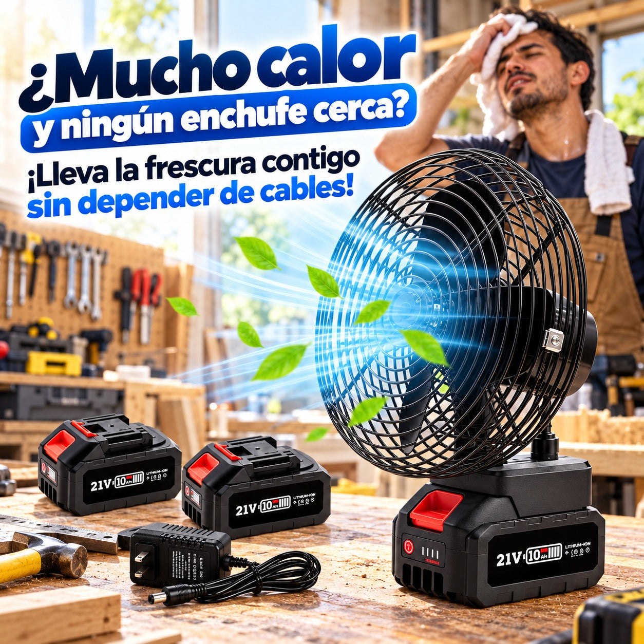 VENTILADOR RECARGABLE 21V