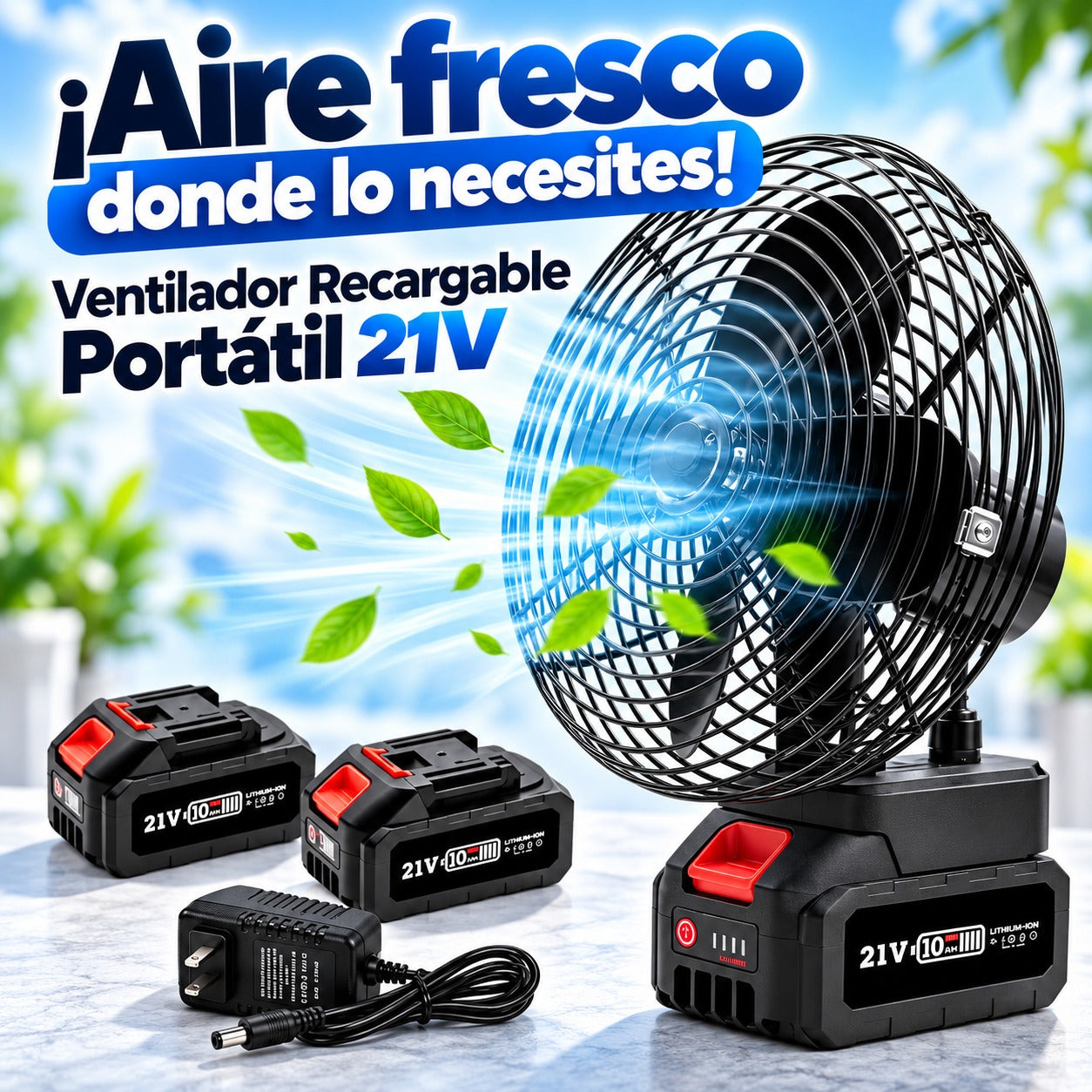 VENTILADOR RECARGABLE 21V