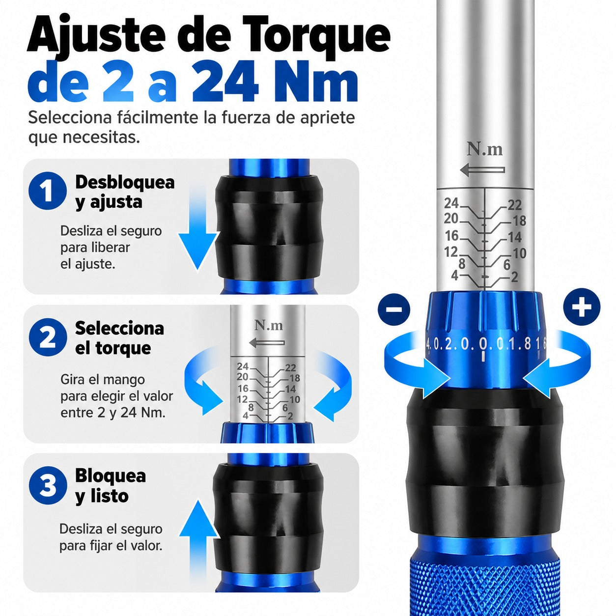 🔧 Kit Dinamométrico de Precisión para Bicicletas – 15 Piezas