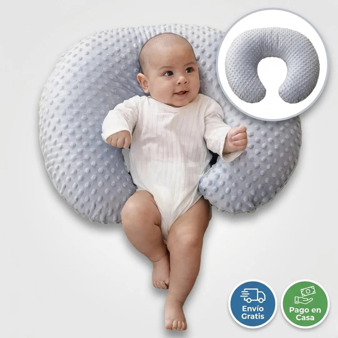 BabyNest Comfort™ – Cojín Multifuncional de Lactancia y Descanso con Almohada Moldeadora