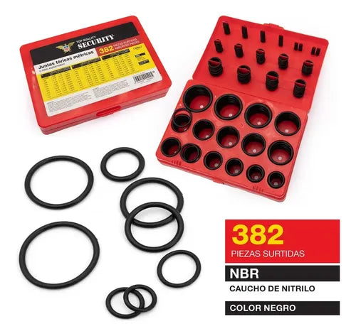 Kit de O-Rings de Nitrilo 382 Piezas BS